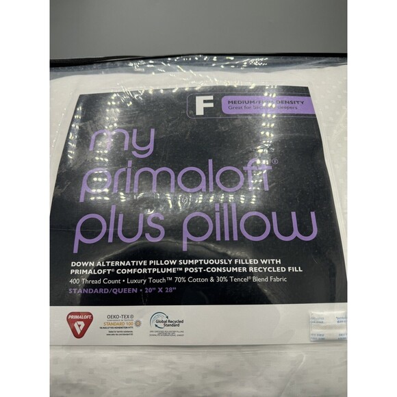 Bloomingdale's My PrimaLoft Plus Medium/Firm Standard/ Queen Pillow - Picture 3 of 4